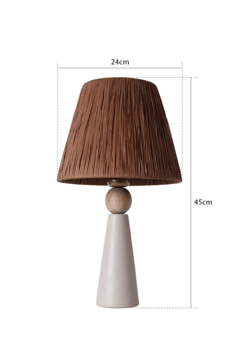Opviq Lámpara de Mesa de Cerámica Gris YL573